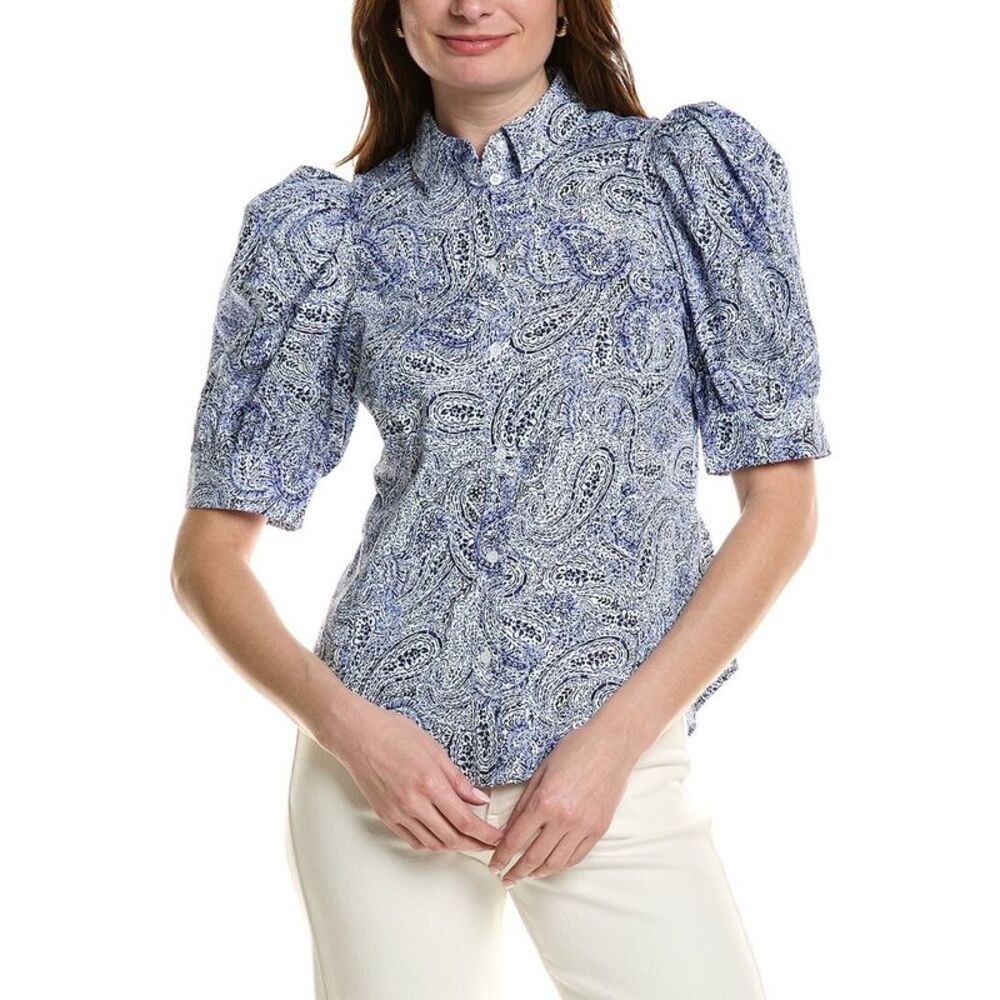 Tyler Böe Womens  Dana Paisley Blouse, Blue